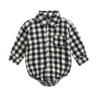 Boys Button Up Bodysuit - RYAN AND REMI