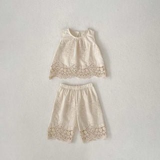 Lace Sleeveless Pants Set - RYAN AND REMI