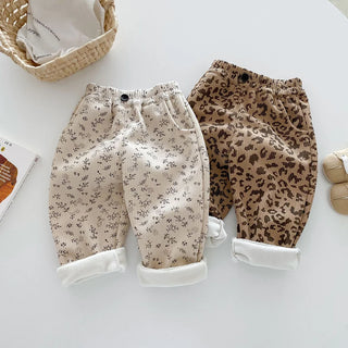 Warm Fleece Floral Pants - RYAN AND REMI