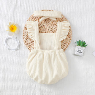 Corduroy Rainbow Romper w Headband - RYAN AND REMI