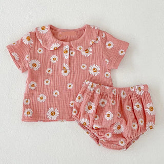 Floral Printed Muslin Shorts Set - RYAN AND REMI