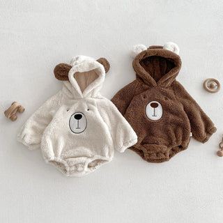 Baby Teddy Bear Warm Cozy Hooded Outfit - RYAN AND REMI