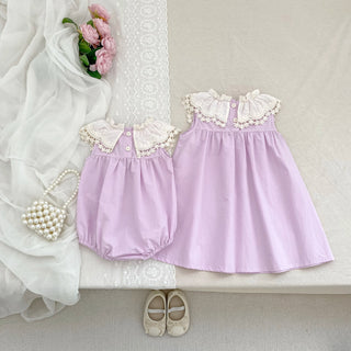 Sisters Lace Petal Collar Outfit - RYAN AND REMI