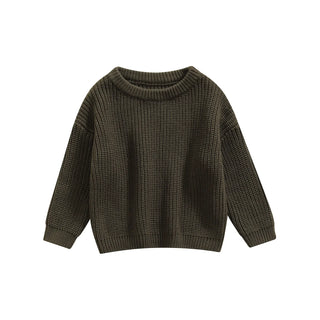Oversized Knitted Round Neck Sweater - RYAN AND REMI