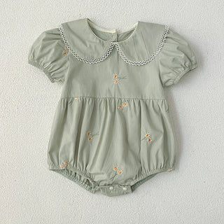 Embroidery Sunflower Romper - RYAN AND REMI