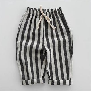 Drawstring Striped Pants - RYAN AND REMI