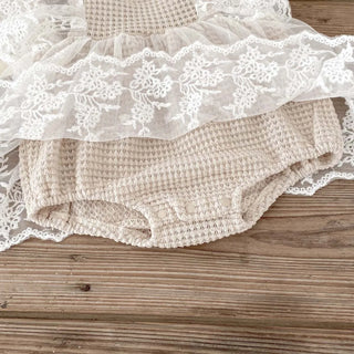 Lace Waffle Bodysuit Dress - RYAN AND REMI