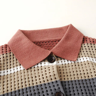 Boys Button Up Knit Shirt - RYAN AND REMI