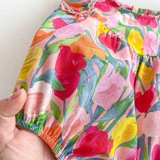 Tulip Ruffle Sleeve Romper - RYAN AND REMI