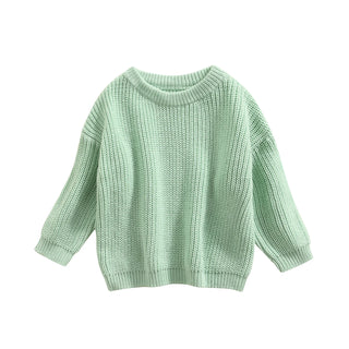 Oversized Knitted Round Neck Sweater - RYAN AND REMI
