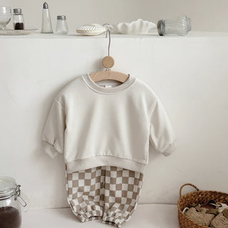 Checkered Pants Sweater Set - RYAN AND REMI