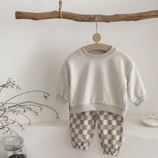 Checkered Pants Sweater Set - RYAN AND REMI