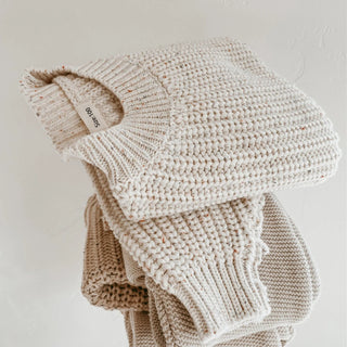 Cotton Cable Knit Sweater - RYAN AND REMI