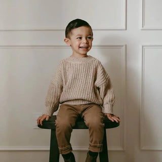 Cotton Cable Knit Sweater - RYAN AND REMI