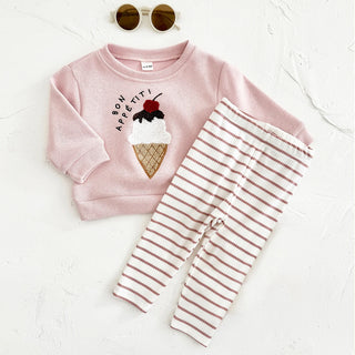 Cherry Ice Cream Stripe Set - RYAN AND REMI