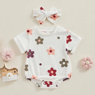 Flower Print Romper Set - RYAN AND REMI
