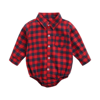 Boys Button Up Bodysuit - RYAN AND REMI