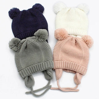 Knitted Pom Pom Winter Hat - RYAN AND REMI