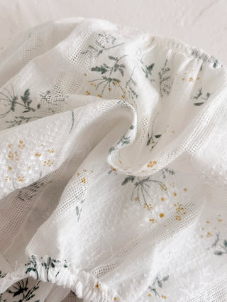 Puff Sleeve Garden Romper - RYAN AND REMI