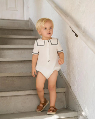 Embroidery Sailor Style Romper - RYAN AND REMI
