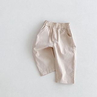 Casual Solid Elastic Waist Pants - RYAN AND REMI