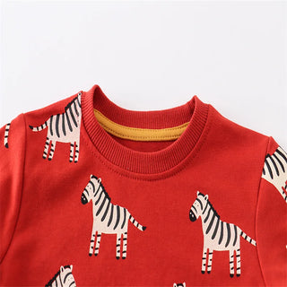 Printed Long Sleeve Sweater - RYAN AND REMI