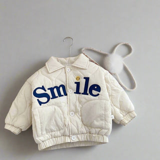 Smile Embroidery Puff Jacket - RYAN AND REMI