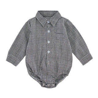 Boys Button Up Bodysuit - RYAN AND REMI