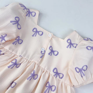 Ribbon Print Casual Dress - RYAN AND REMI