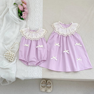 Sisters Lace Petal Collar Outfit - RYAN AND REMI