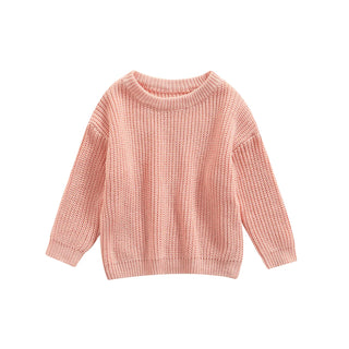 Oversized Knitted Round Neck Sweater - RYAN AND REMI
