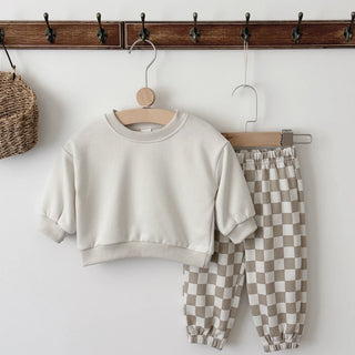 Checkered Pants Sweater Set - RYAN AND REMI
