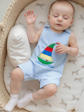 Embroidered Nautical Striped Jumpsuit - RYAN AND REMI