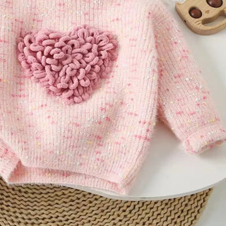 Thread Heart Knitted Sweater - RYAN AND REMI