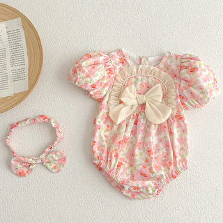 Sorbet Ruffle Floral Romper - RYAN AND REMI