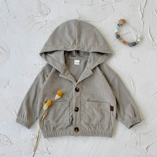 Hooded Button Jacket - RYAN AND REMI