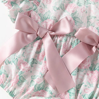 Triple Bow Puff Sleeve Romper - RYAN AND REMI