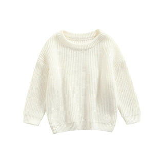 Oversized Knitted Round Neck Sweater - RYAN AND REMI