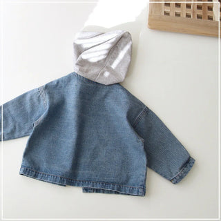 Kids Hooded Denim Jacket - RYAN AND REMI