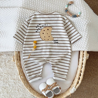 Striped Button Up Jumpsuit - RYAN AND REMI