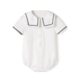 Embroidery Sailor Style Romper - RYAN AND REMI