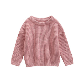 Oversized Knitted Round Neck Sweater - RYAN AND REMI