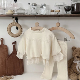 Lace Sweatshirt Pants Set - RYAN AND REMI