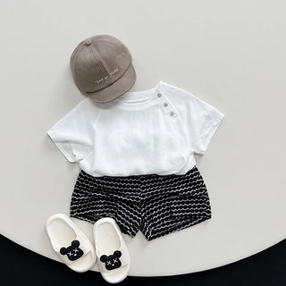 Boys Casual Slant Button Linen Shirt - RYAN AND REMI