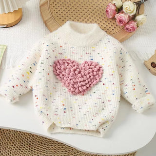 Thread Heart Knitted Sweater - RYAN AND REMI