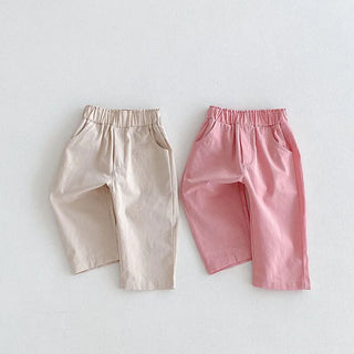 Casual Solid Elastic Waist Pants - RYAN AND REMI