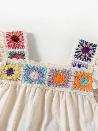 Fly Sleeve Patch Romper - RYAN AND REMI