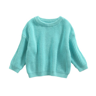 Oversized Knitted Round Neck Sweater - RYAN AND REMI
