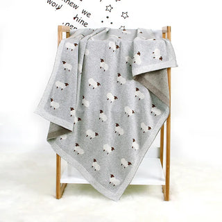 Sheep Print Baby Blanket - RYAN AND REMI