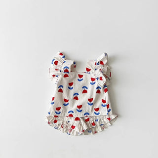 Red Flower Print Set - RYAN AND REMI